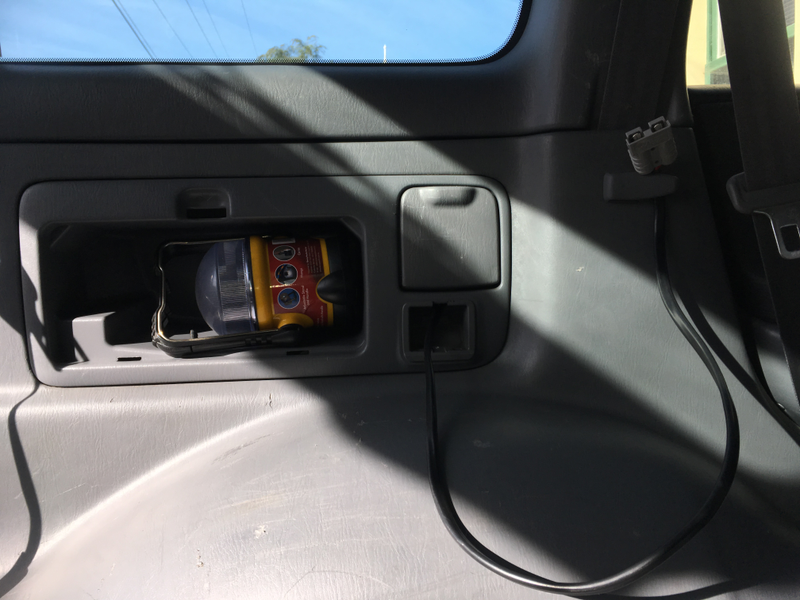 I tried to use all the various compartments inside the 105, making notes what was where as I went. Also note the wiring for the Thumper.